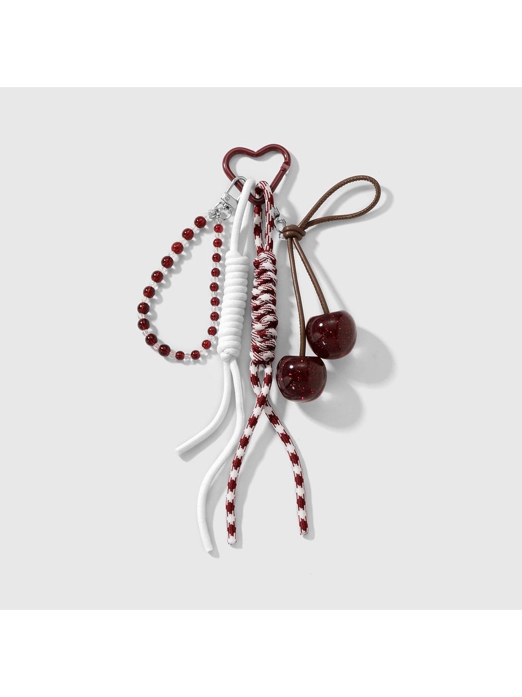 Keypus - Glitter Fruit Charm Woven Cord Decorative Keychain