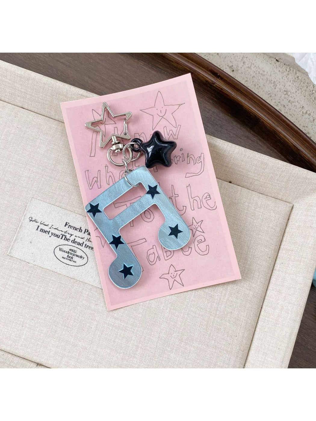 Keypus - Acrylic Star Music Note Bag Charm Keychain