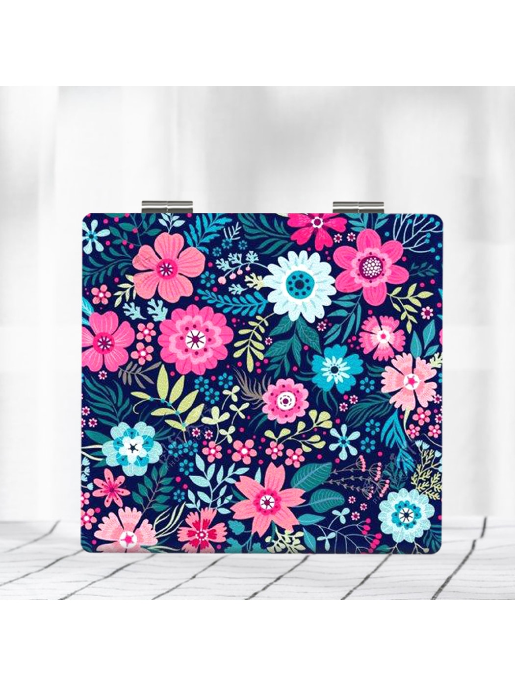 Mirroray - Cartoon Floral Print Folding Makeup Mirror