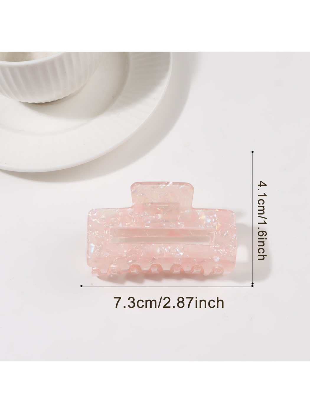 Beau - Irregular Openwork Rectangle Claw Clip