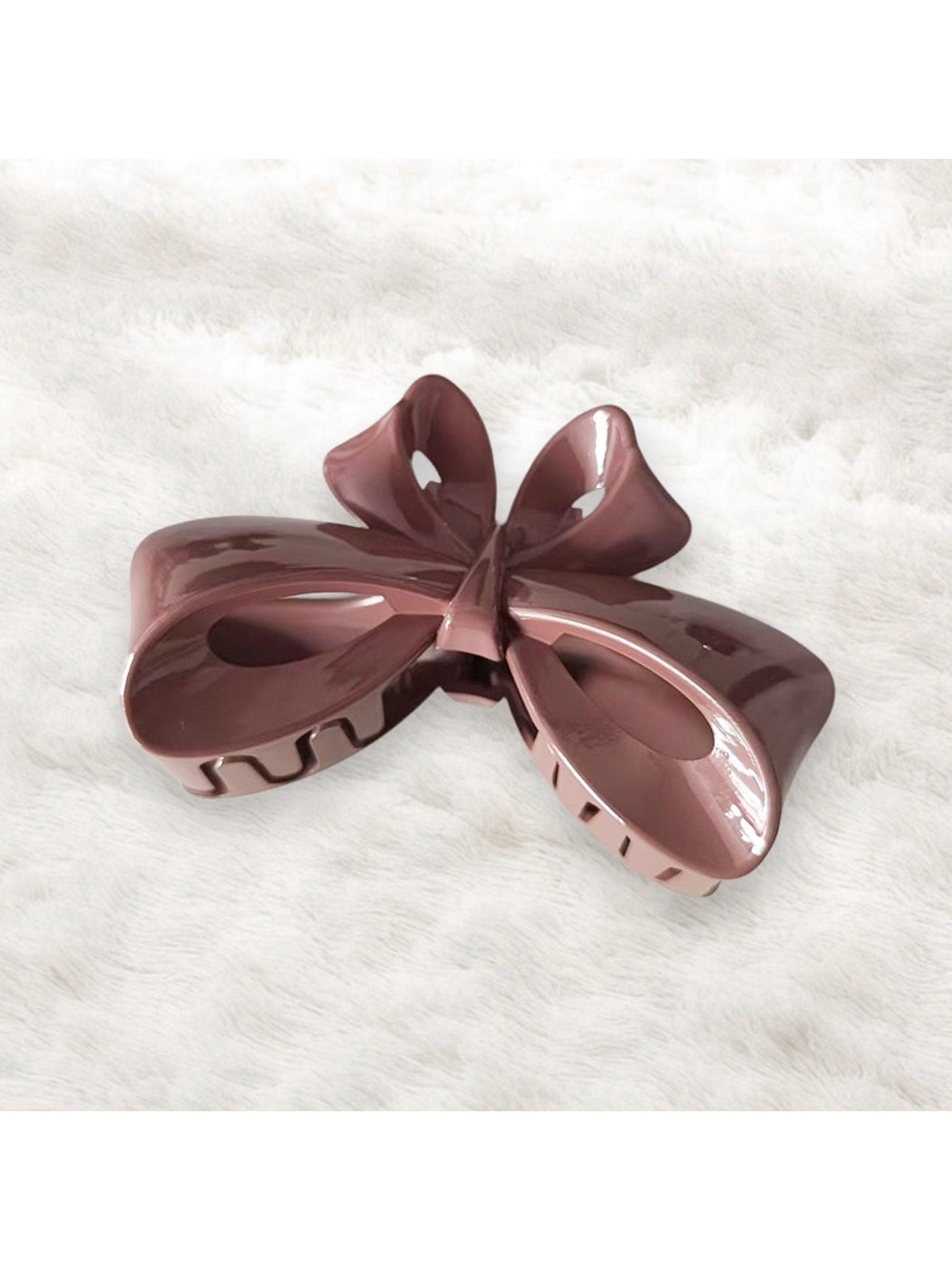 Beau - Retro Bow Shape Plastic Claw Hair Clip