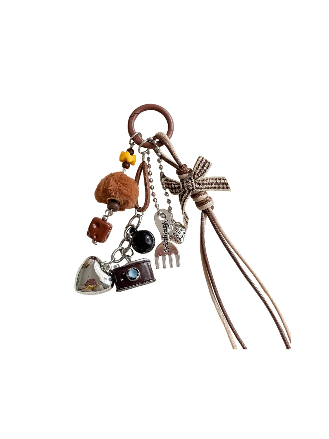 Keypus - Vintage Style Camera Charm Heart Pendant Keychain