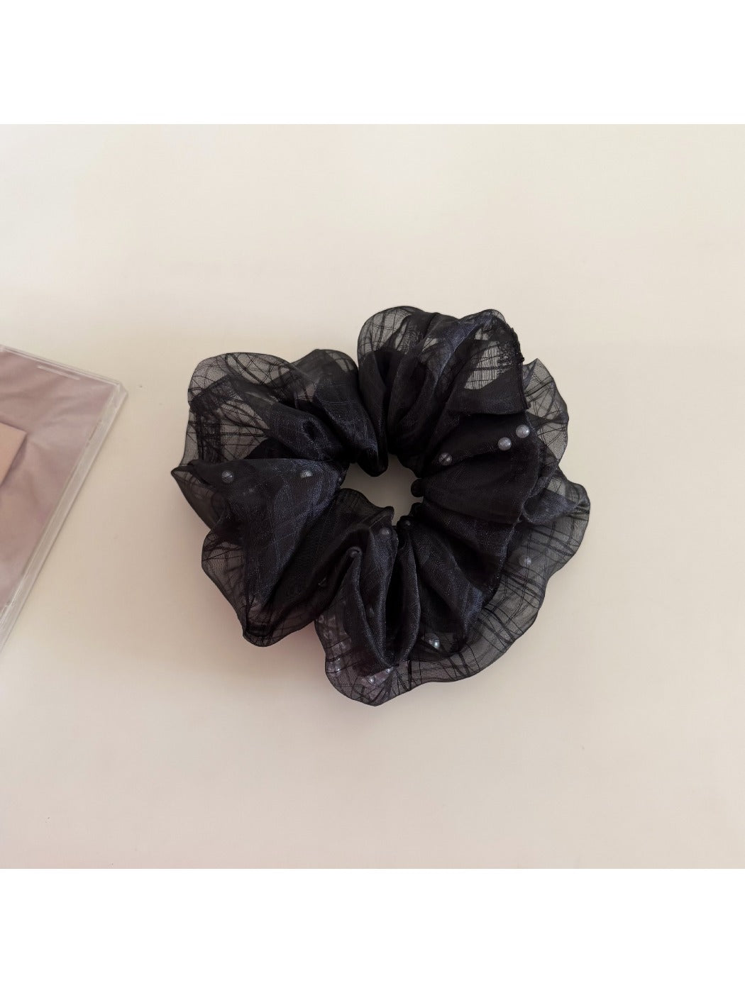 Gifty - Plaid Mesh Satin Scrunchie