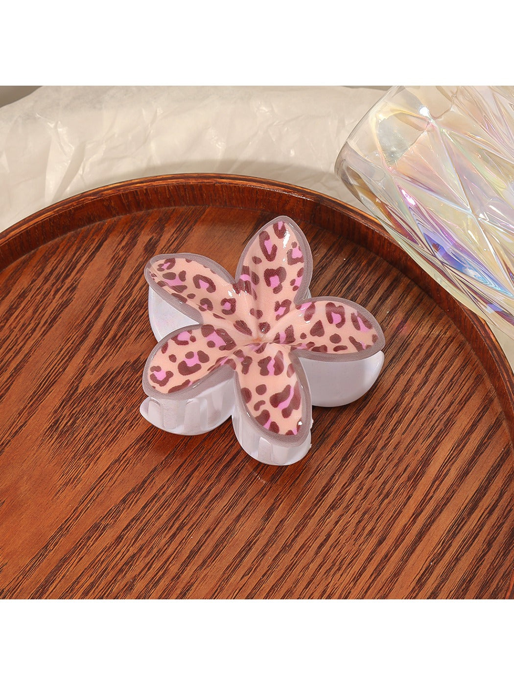 Beau - Adorable Leopard Print Flower Shaped Claw Clip