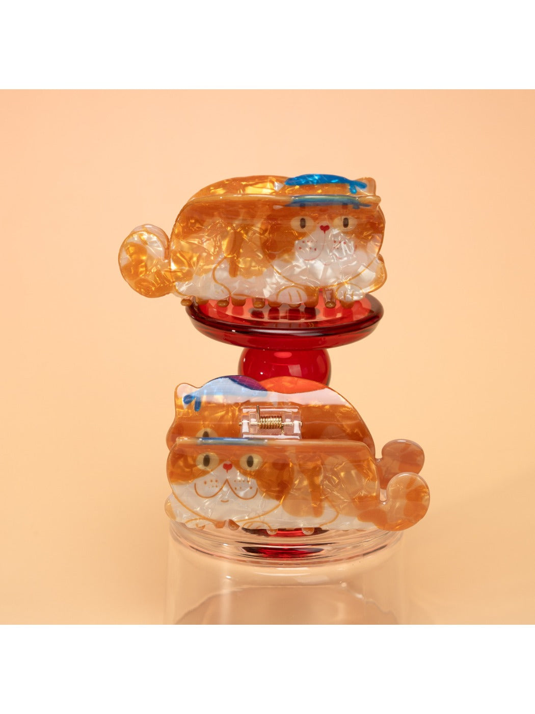 Beau - Cute Orange Acrylic Animal Hair Clip