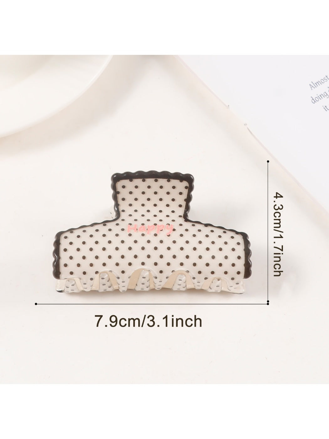 Beau - Stylish Polka Dot Claw Clip