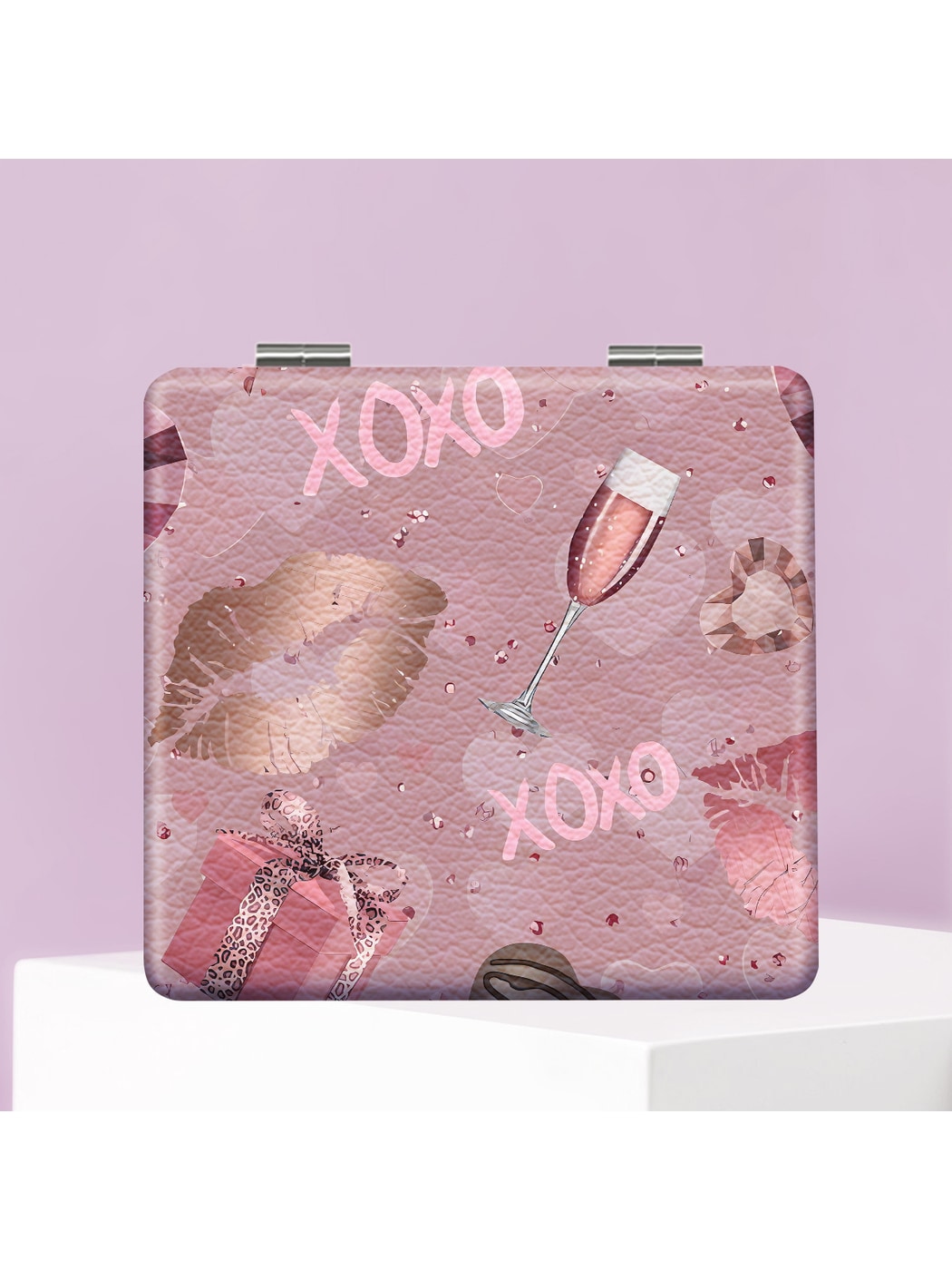 Mirroray - Cartoon Style Bow Printed Folding Mirror