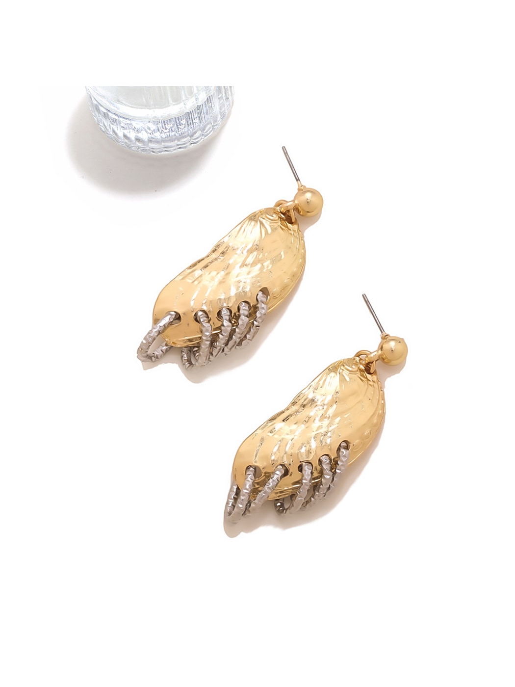 Earedge - Geometric Circle Drop Dangle Earrings