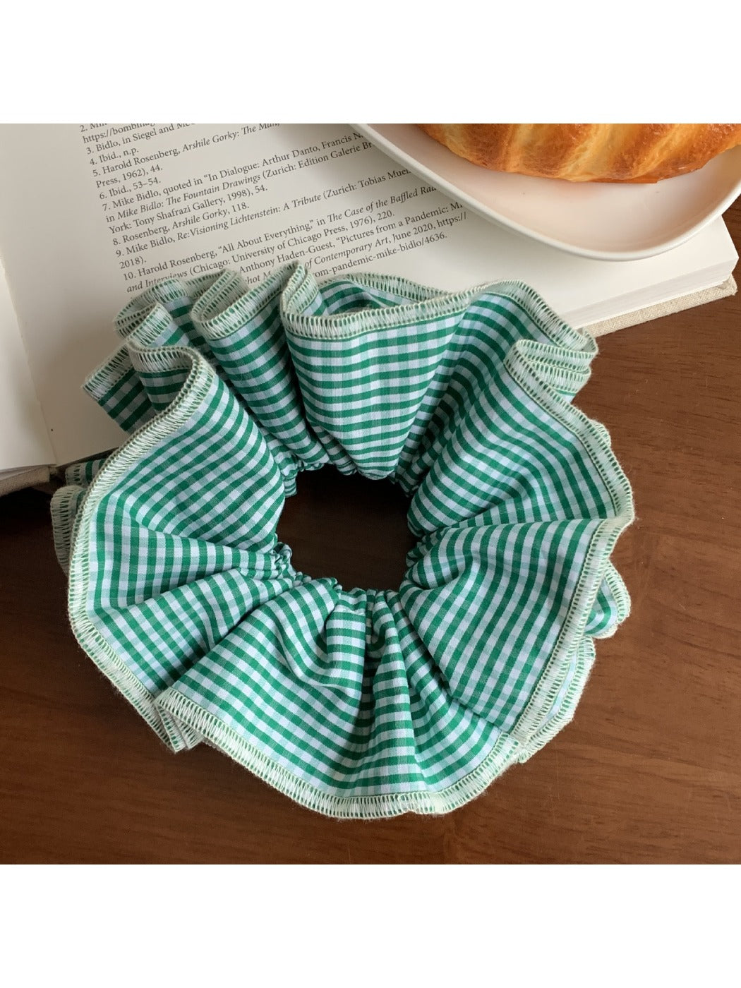 Gifty - Double-Layered Plaid Hair Tie