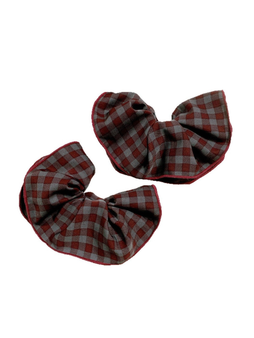 Gifty - Purple-red Plaid Hair Ring