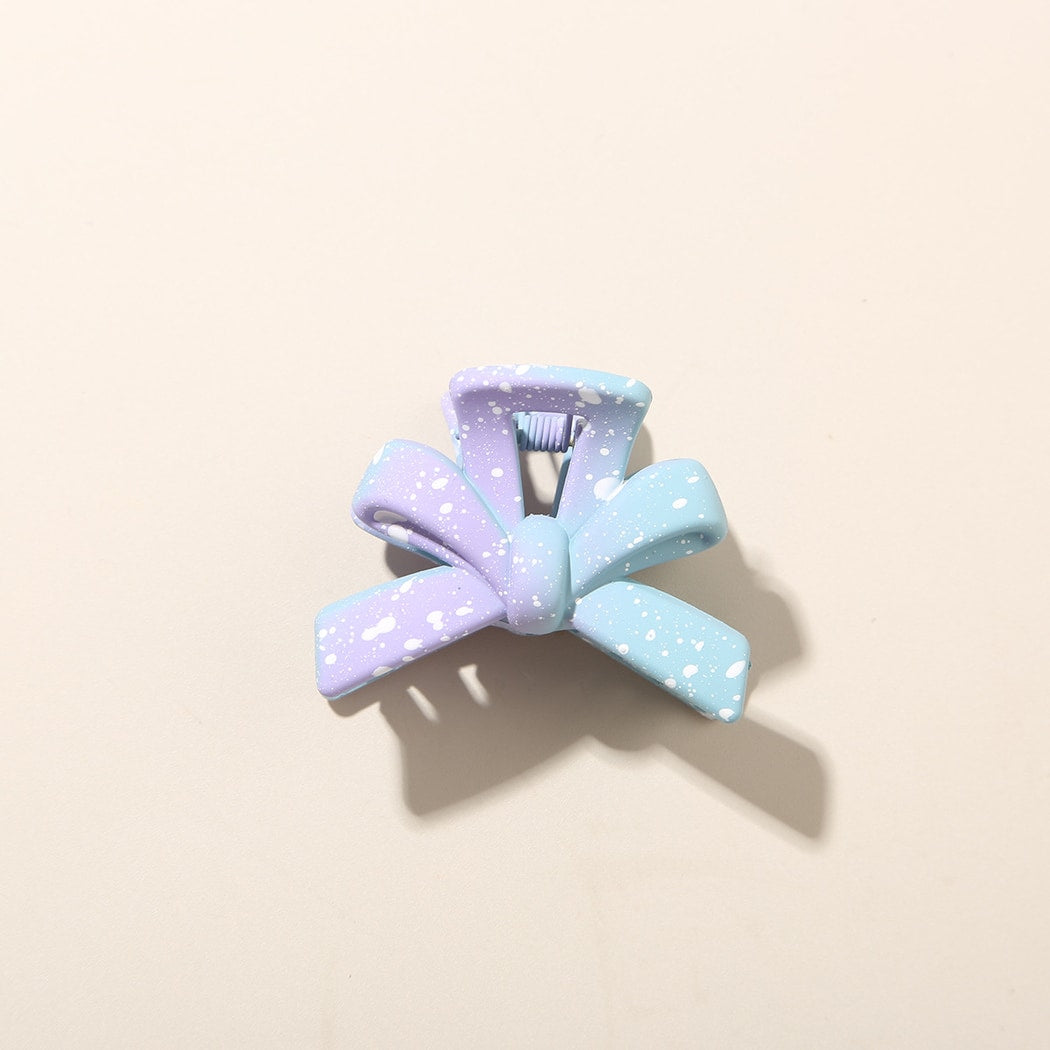 Beau - Gradient Speckled Bow Front Hair Claw Clip