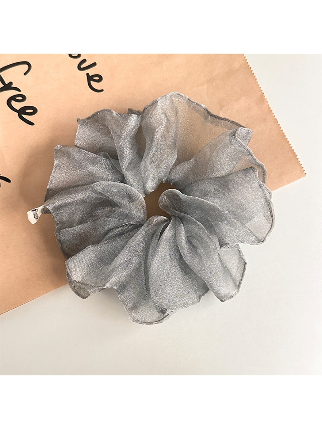 Gifty - Sheer Organza Look Solid Color Scrunchie