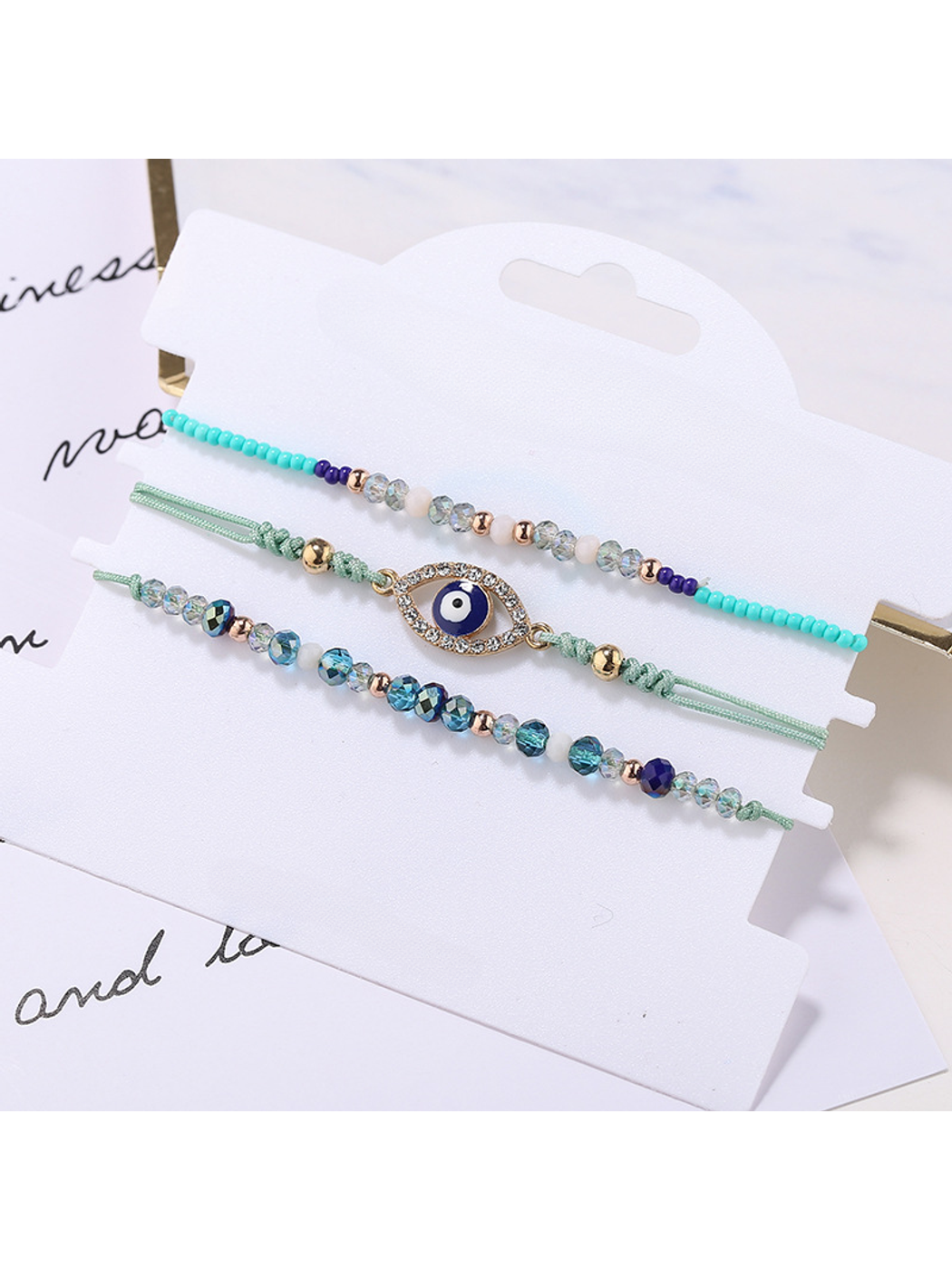 Lovra - Minimalist Stackable Eye Decorated Bracelet
