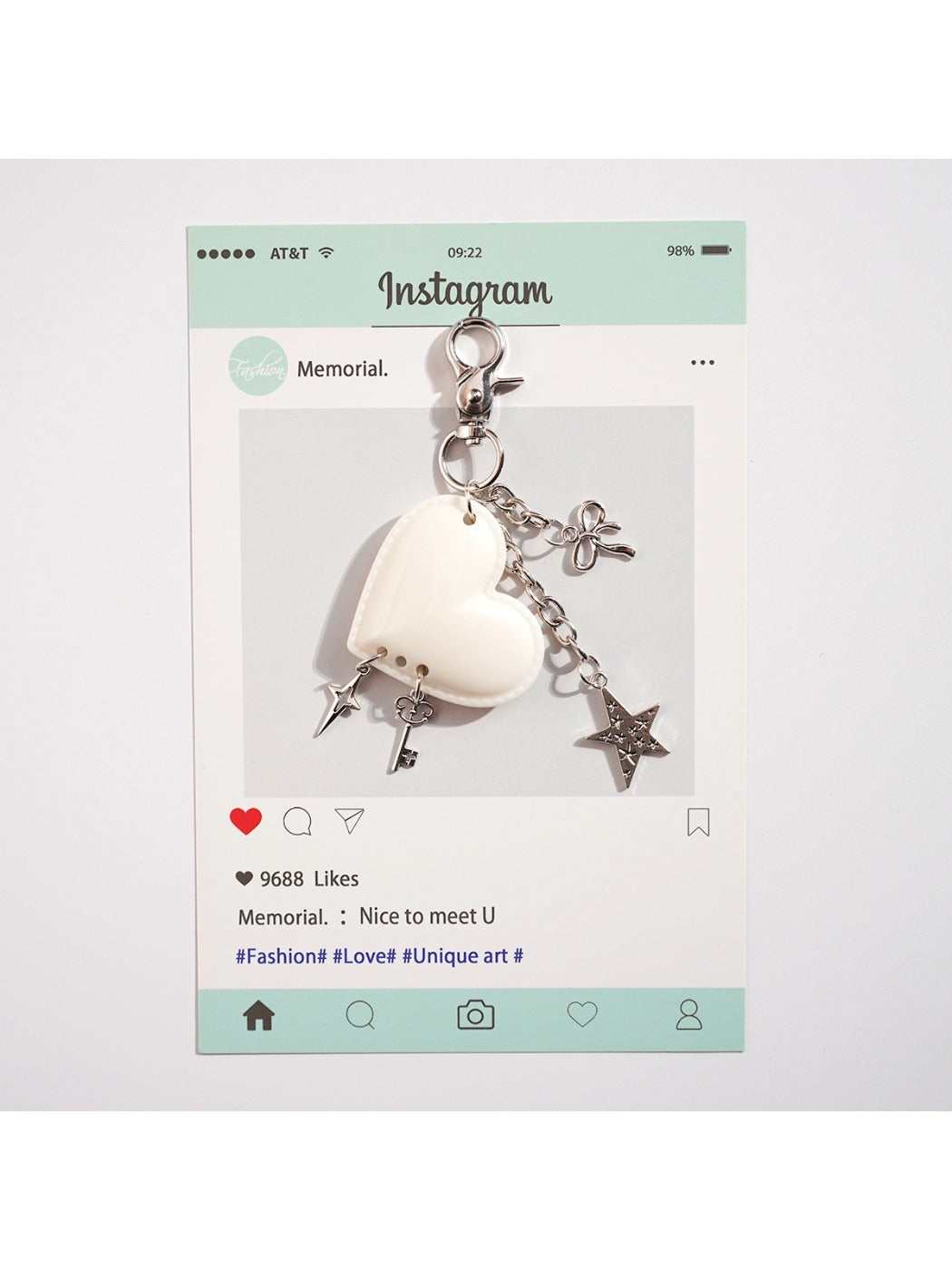 Keypus - Butterfly Heart Shaped Bag Pendant