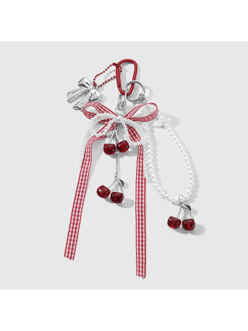 Keypus - Y2K Sweet Bow Cherry Bag Charm Keychain