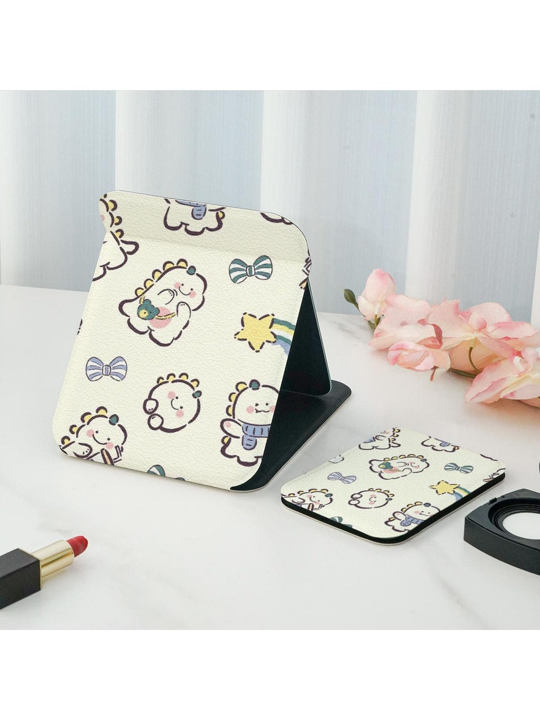 Mirroray - PU Frame Folding Tabletop Touch Up Mirror