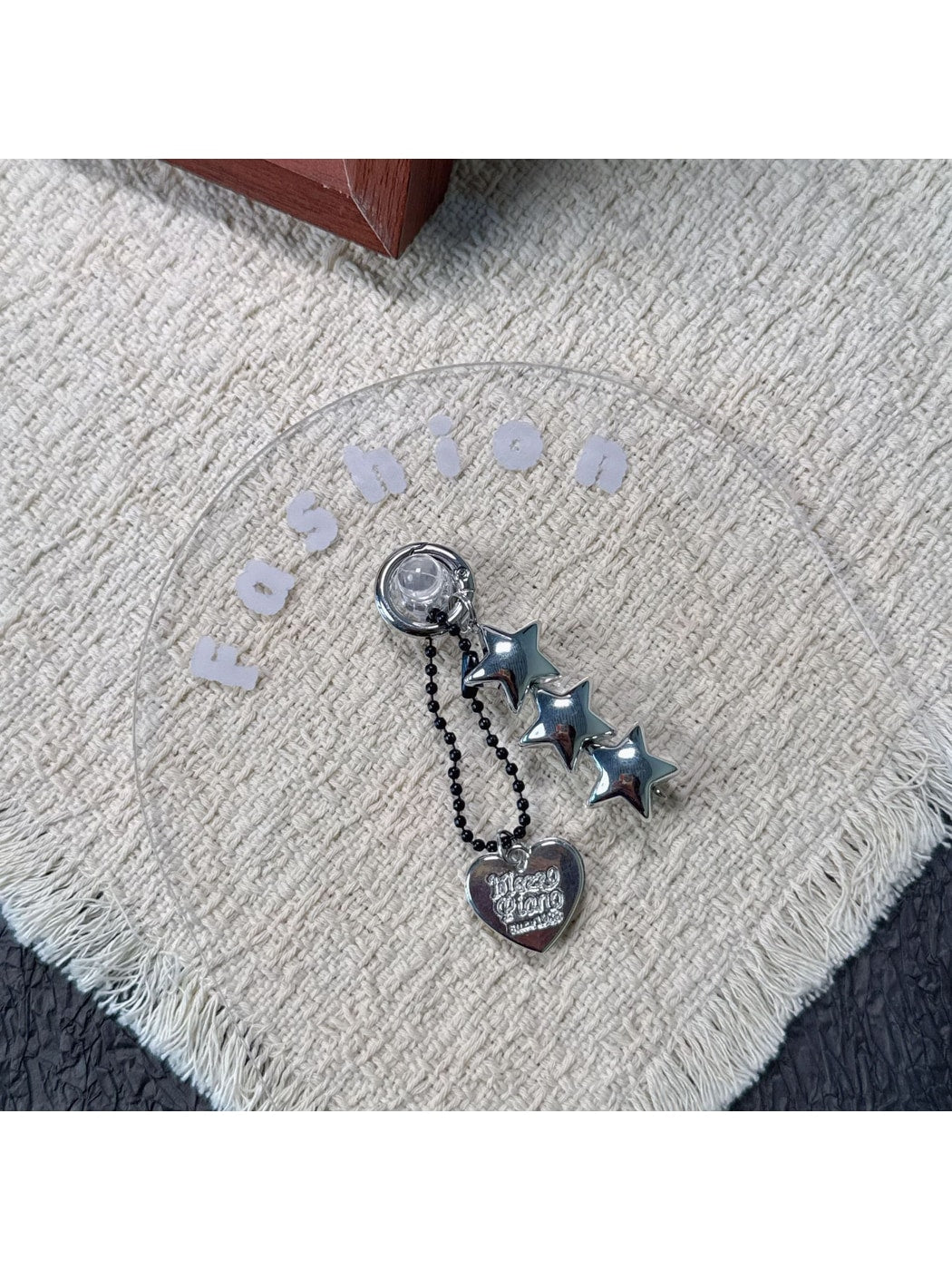 Keypus - Alloy Triple Heart Dangle Keychain