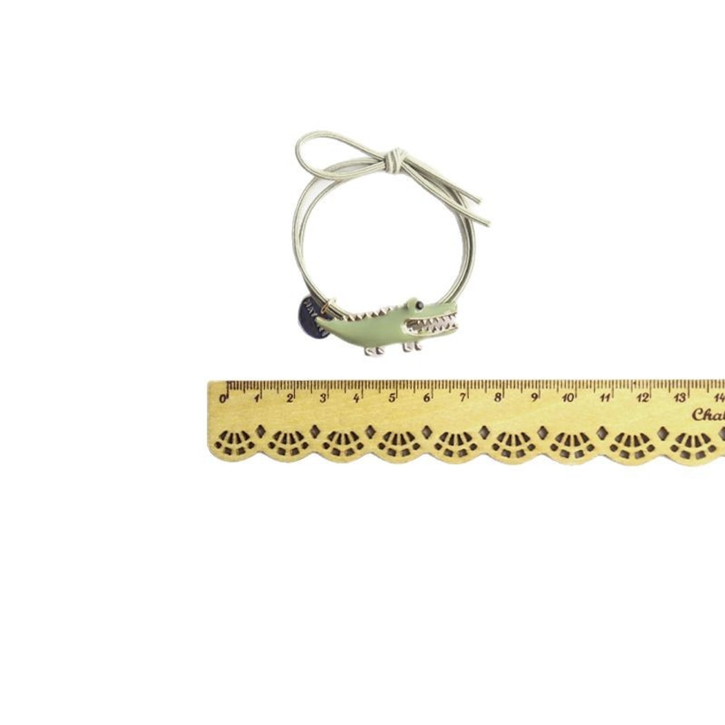 Gifty - Crocodile Charm Polyester Alloy Hair Tie