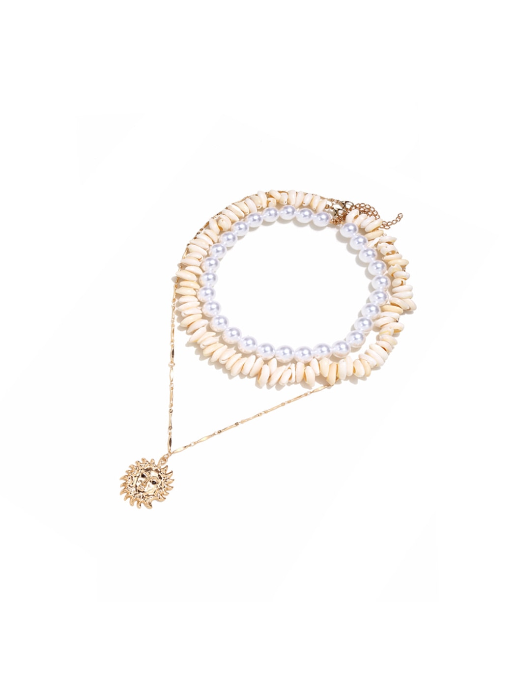 Nozari - Ocean Style Beaded Sun Drop Statement Necklace