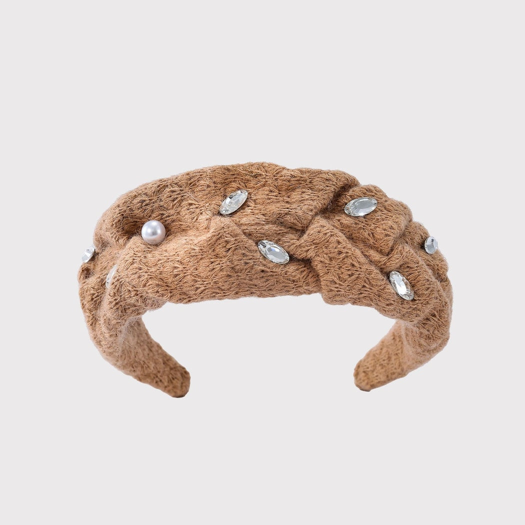 Gifty - Vintage Plush Knit Twisted Wide Headband