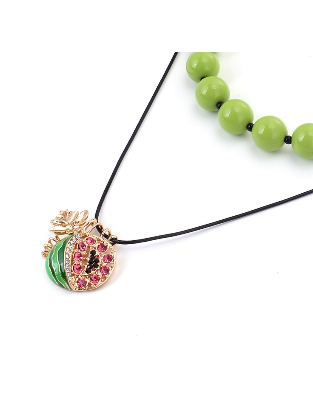 Nozari - Layered Geometric Fruit Pendant Necklace