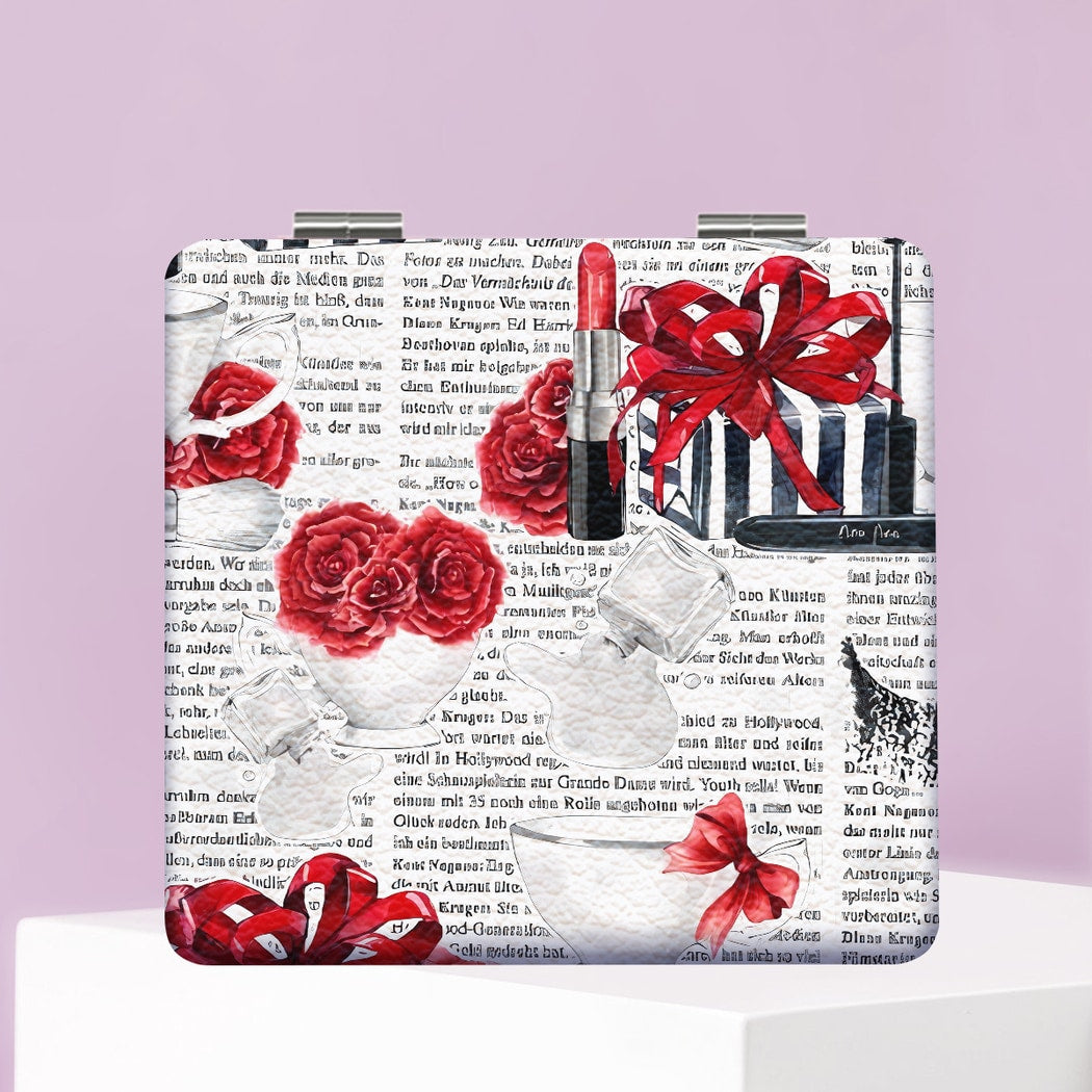 Mirroray - Cartoon Fashion Pattern Foldable Makeup Mirror