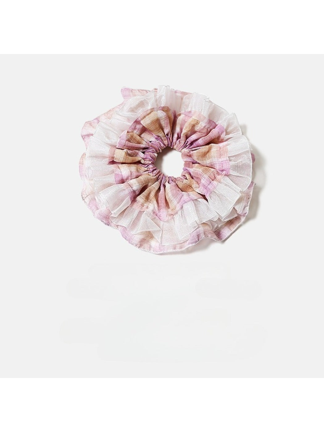 Gifty - Elegant Mesh Edge Double Layer Scrunchies