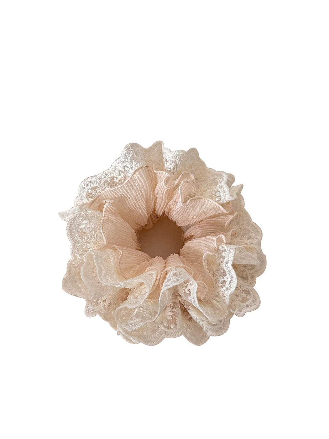 Gifty - Double Layer Lace Ruffle Polyester Scrunchie