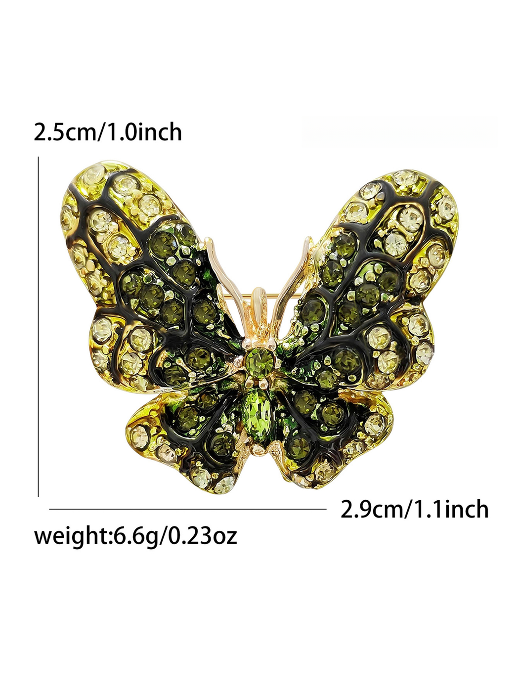Brovia - Butterfly Shape Alloy Accent Brooch