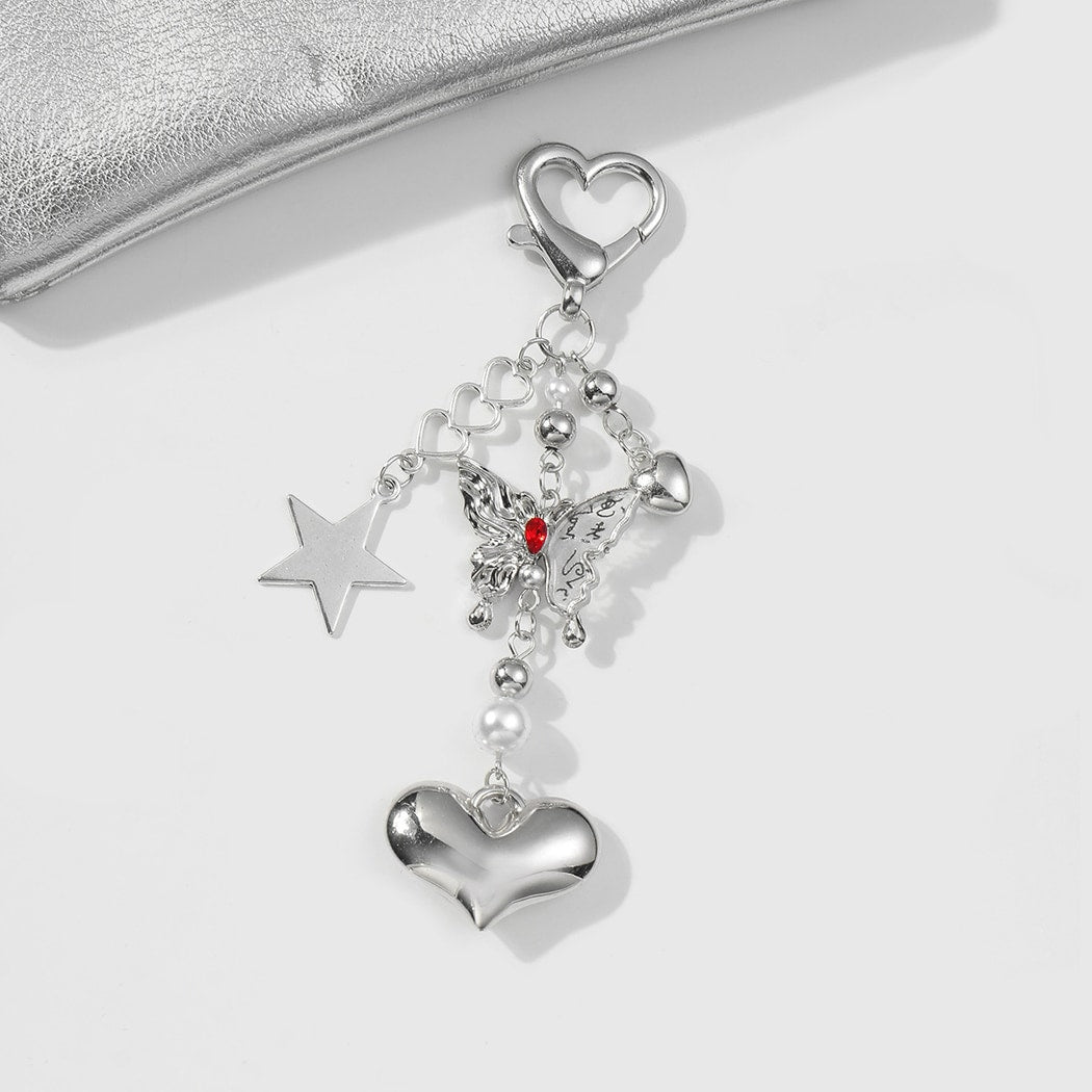 Keypus - Y2K Heart Chain Butterfly Star Keychain