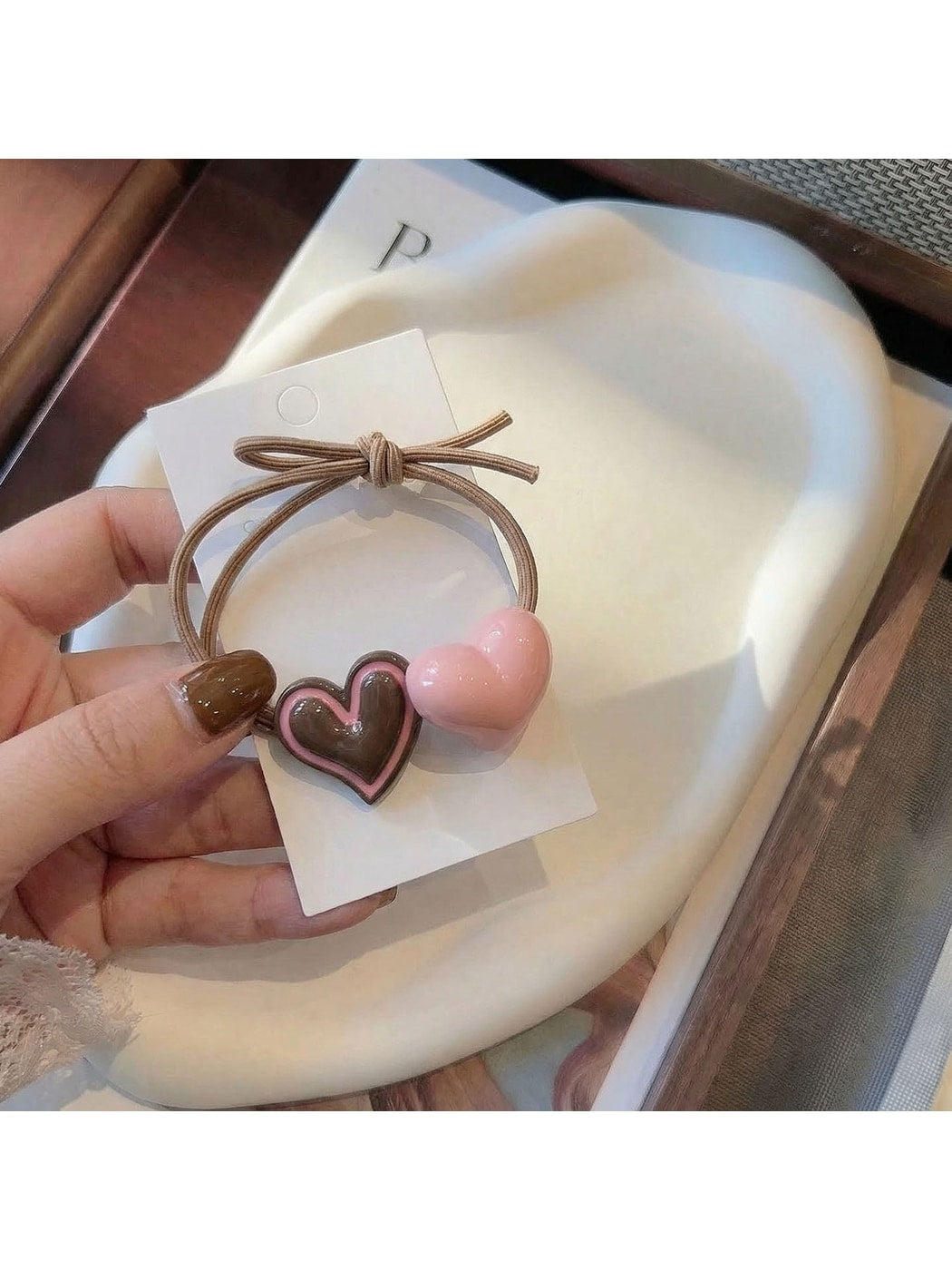 Gifty - Sweet Style Heart Ponytail Elastic Hair Tie