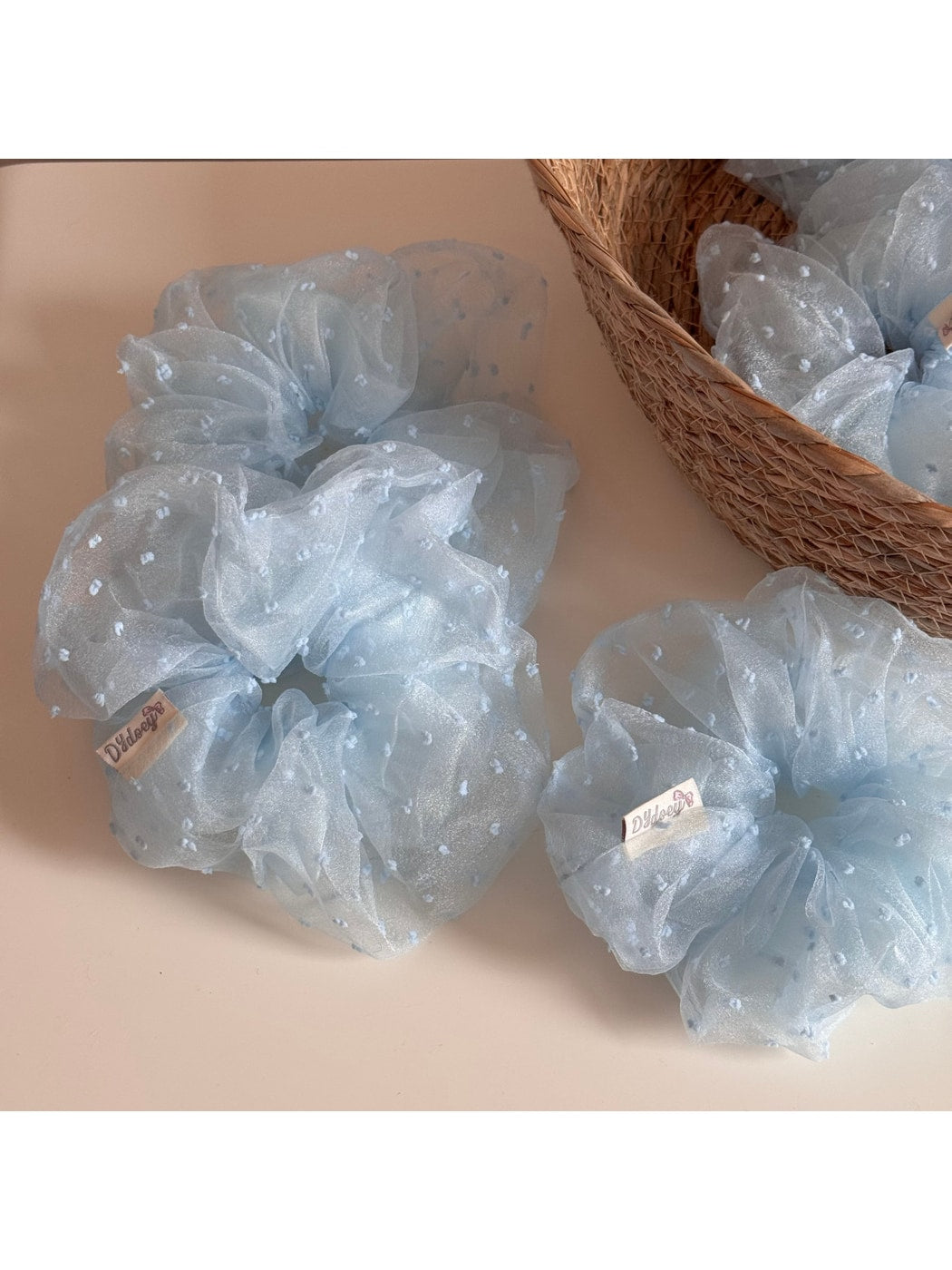 Gifty - Double Layer Dotted Sheer Scrunchie