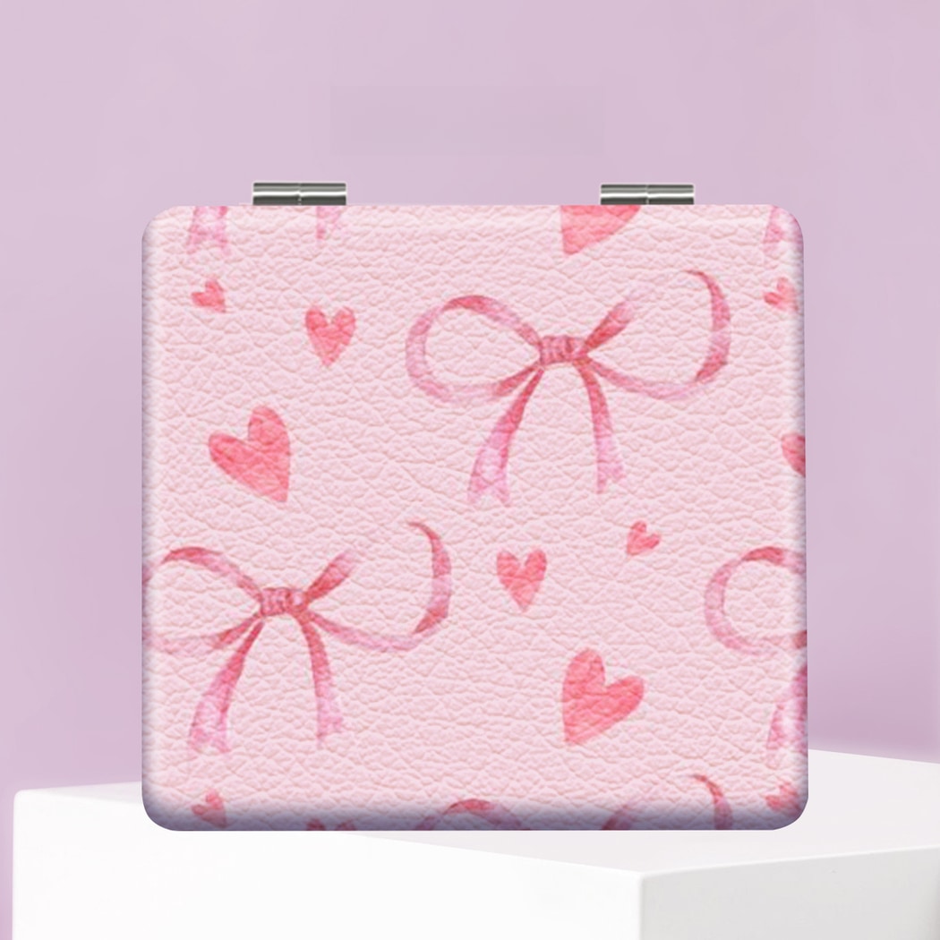 Mirroray - Foldable Fruit and Bow Print Makeup Mirror