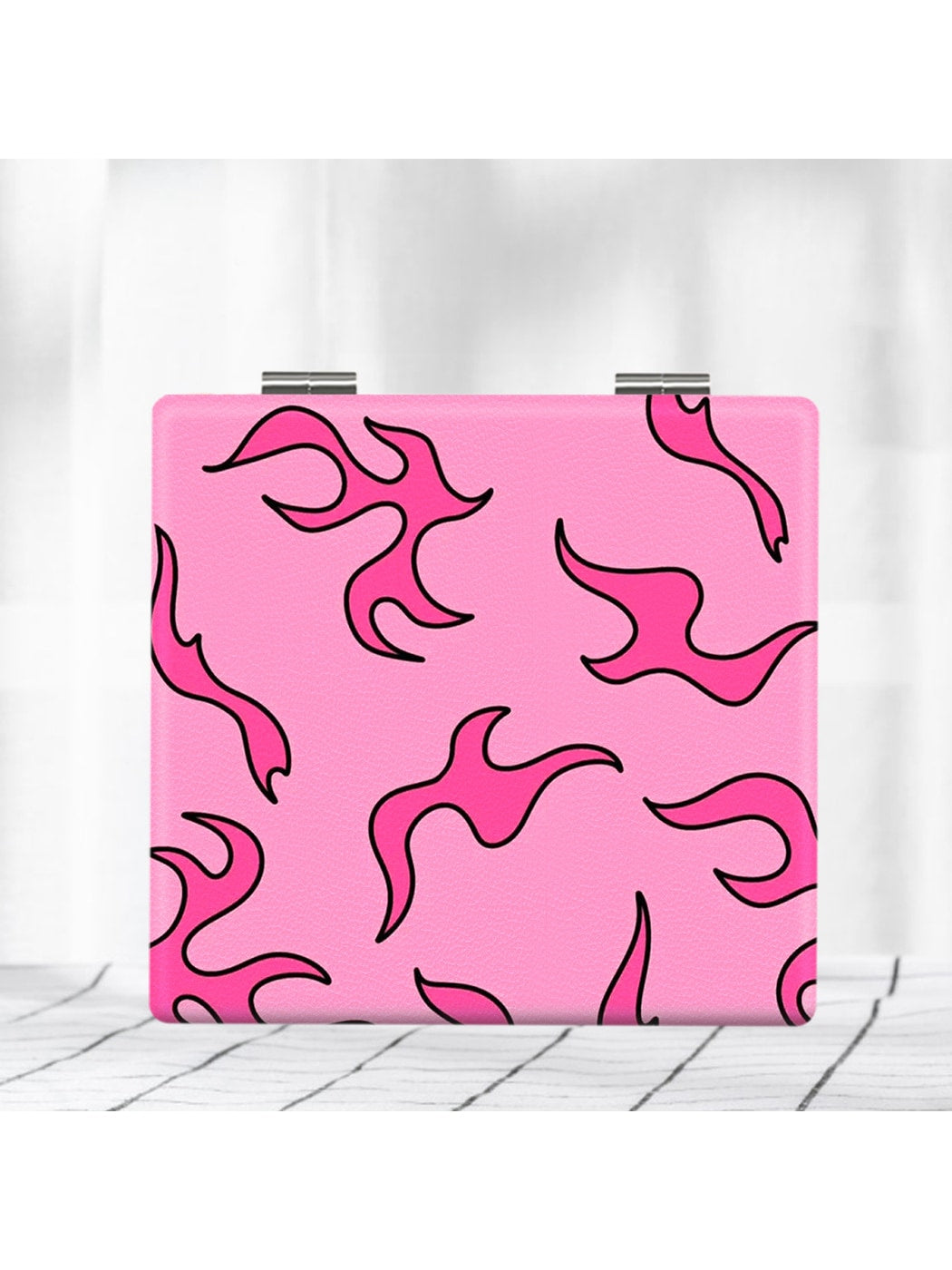 Mirroray - Pink Lightning Pattern Folding Makeup Mirror