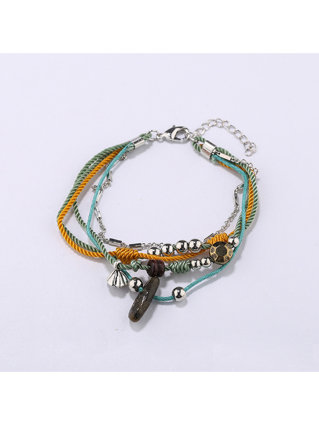 Lovra - Bohemian Beaded Rope Alloy Bracelet