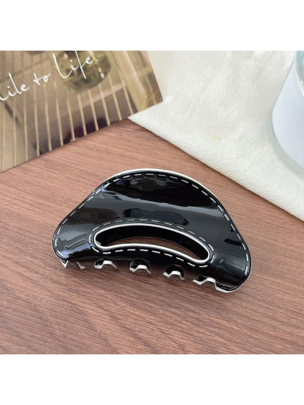 Beau - Minimalist Half Moon Cutout Hair Claw