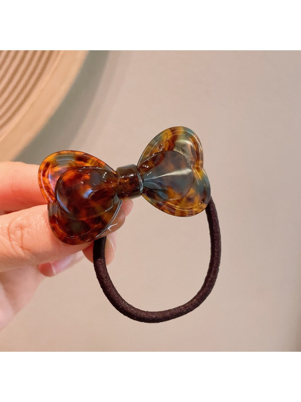 Gifty - Sweet Bow Design Acetate Finish Hair Tie