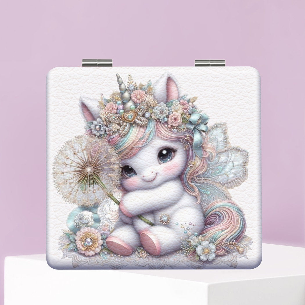Mirroray - Unicorn Print Foldable Pocket Makeup Mirror