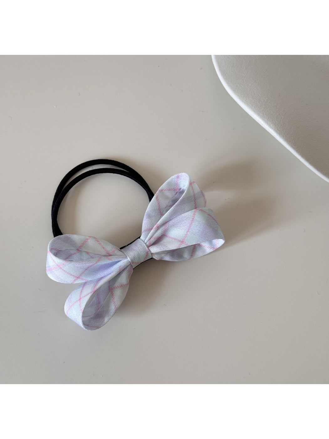 Gifty - Sweet Style Plaid Bow Decorative Ponytail Hair Tie