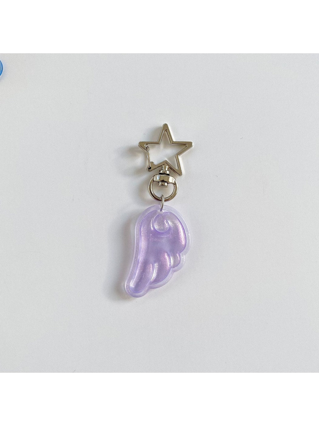 Keypus - Shimmery Acrylic Angel Wing Star Keychain