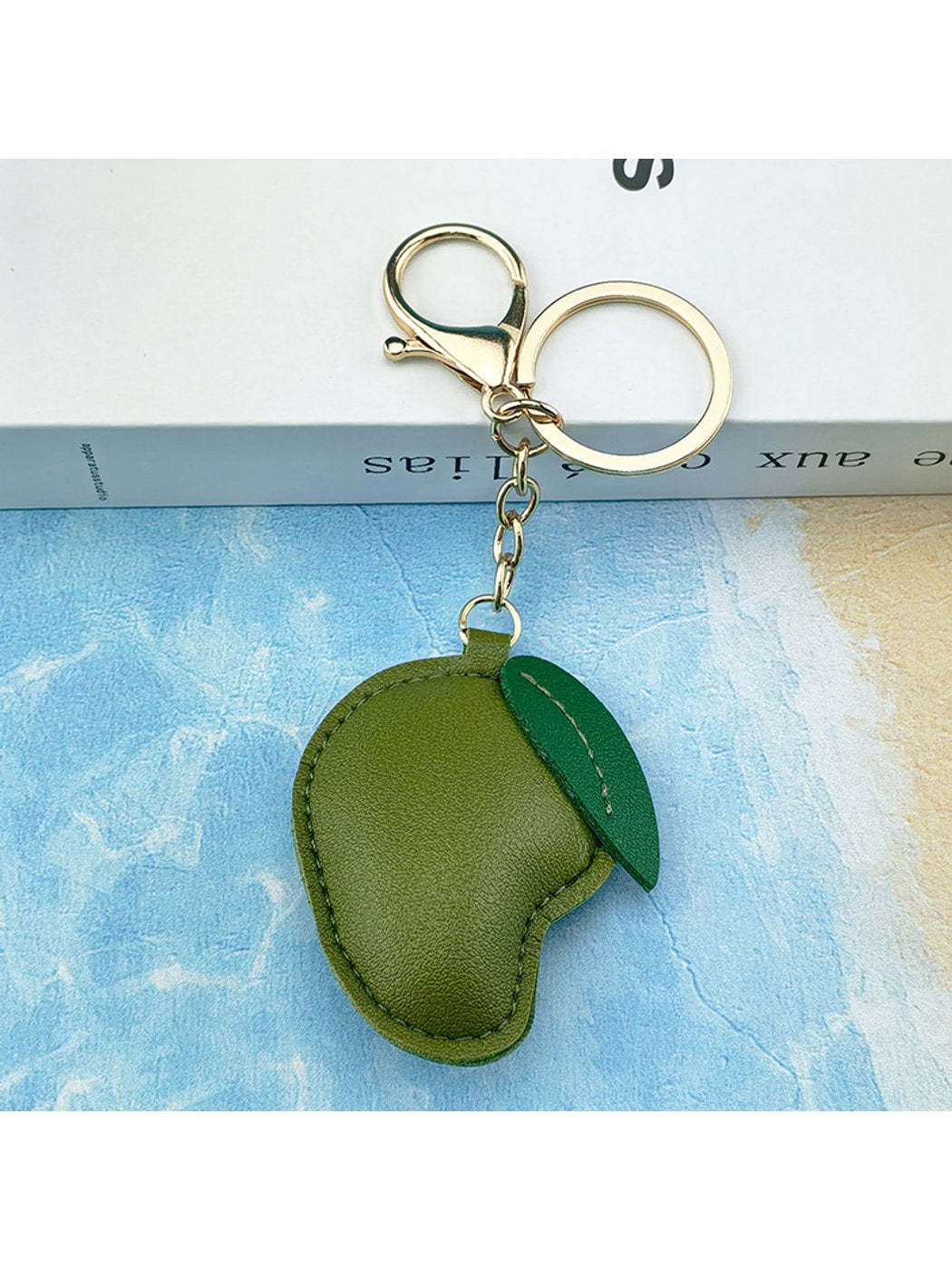 Keypus - Mango Shape Alloy and PVC Bag Charm Keychain
