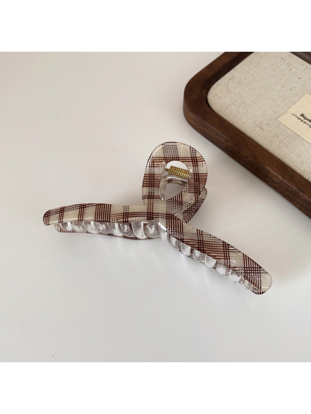 Beau - Plaid Leopard Polka Dot Hair Claw Clip
