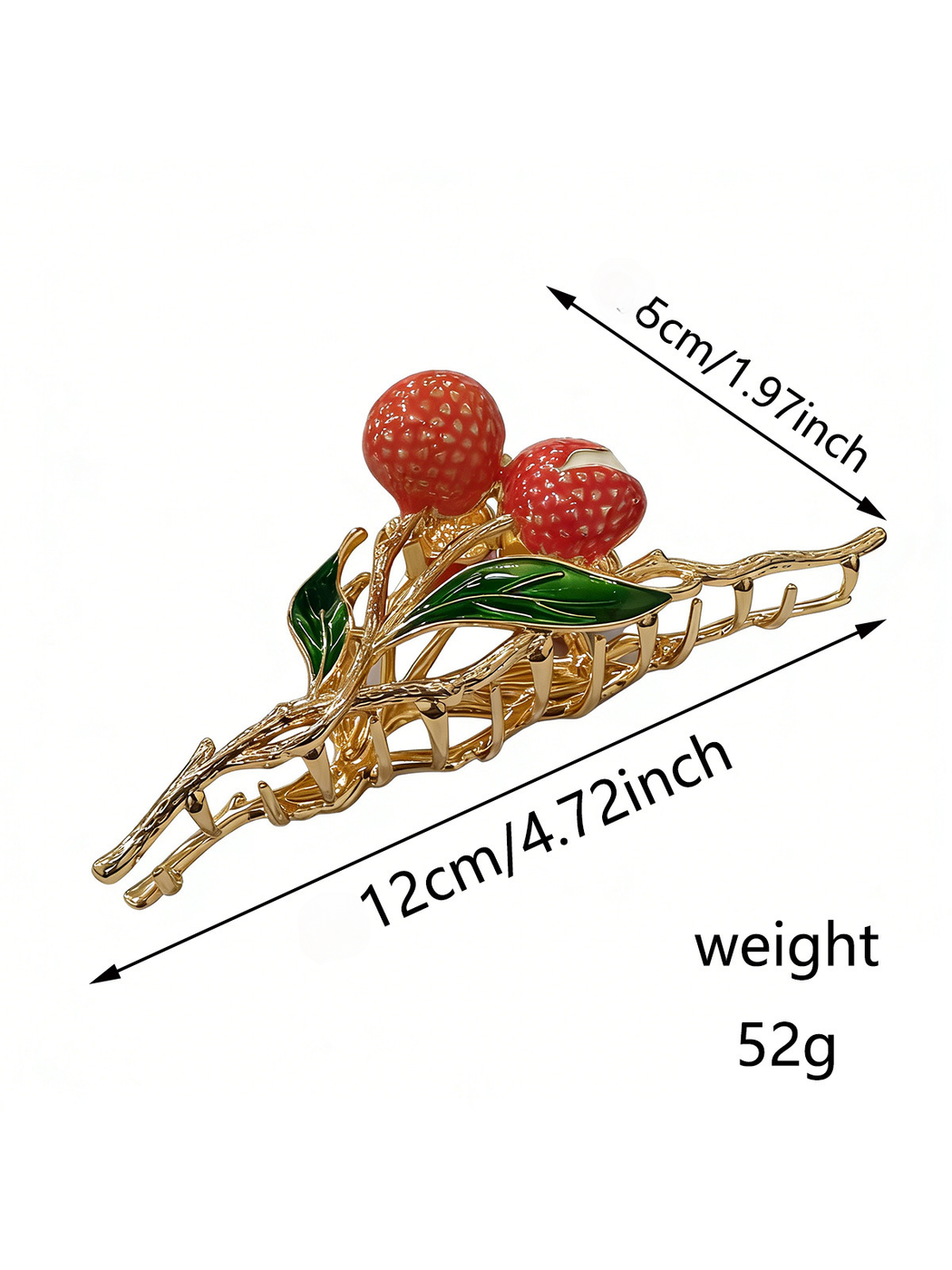 Beau - Lychee Shape Vintage Alloy Hair Clip