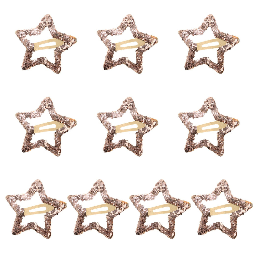 Beau - Sparkly Star Shape Alloy Hair Clip Set