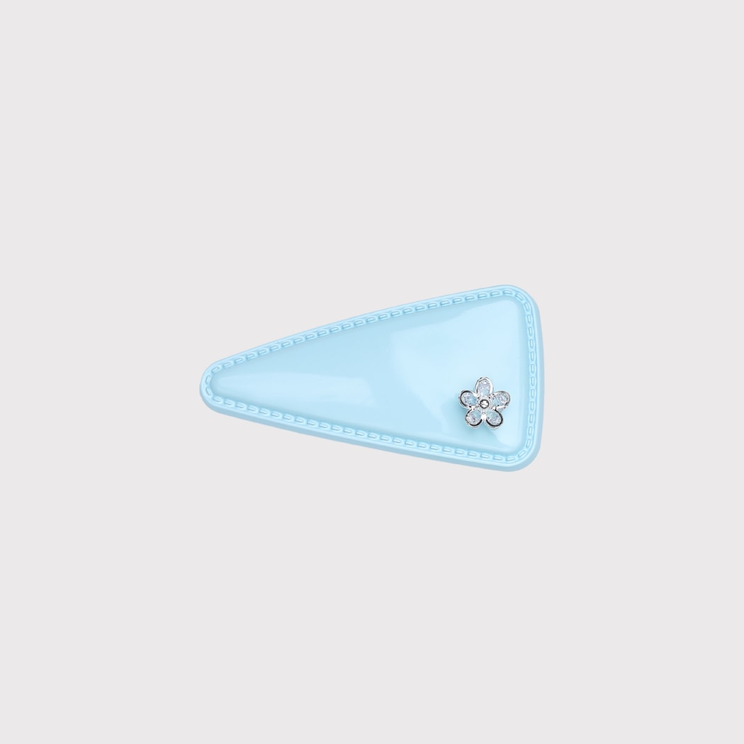 Beau - Elegant Triangular Floral Accent Hair Clip