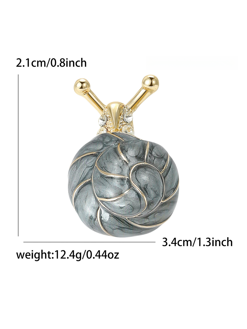 Brovia - Creative Enamel Snail Insect Brooch Pin