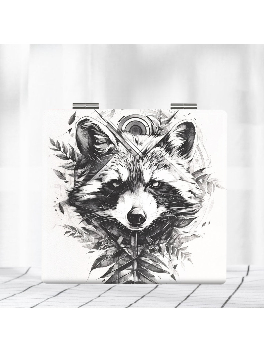 Mirroray - Gothic Skull Print Portable Folding Mirror