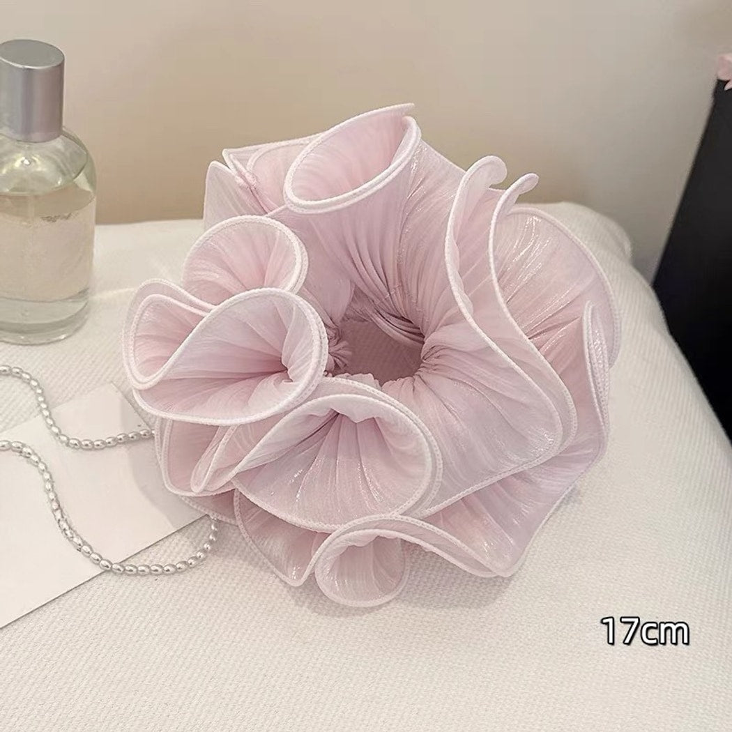 Gifty - Layered Ruffle Satin Look Scrunchie