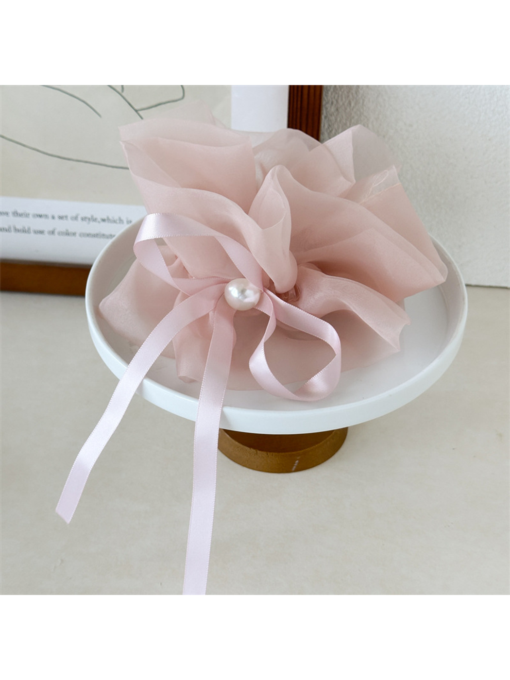 Gifty - Sheer Bow Ribbon Hair Scrunchie