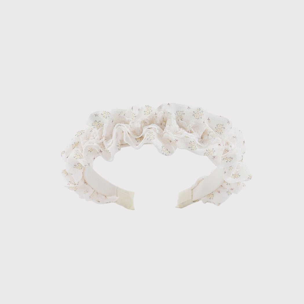 Gifty - Pastel Floral Pattern Ruffle Fabric Headband